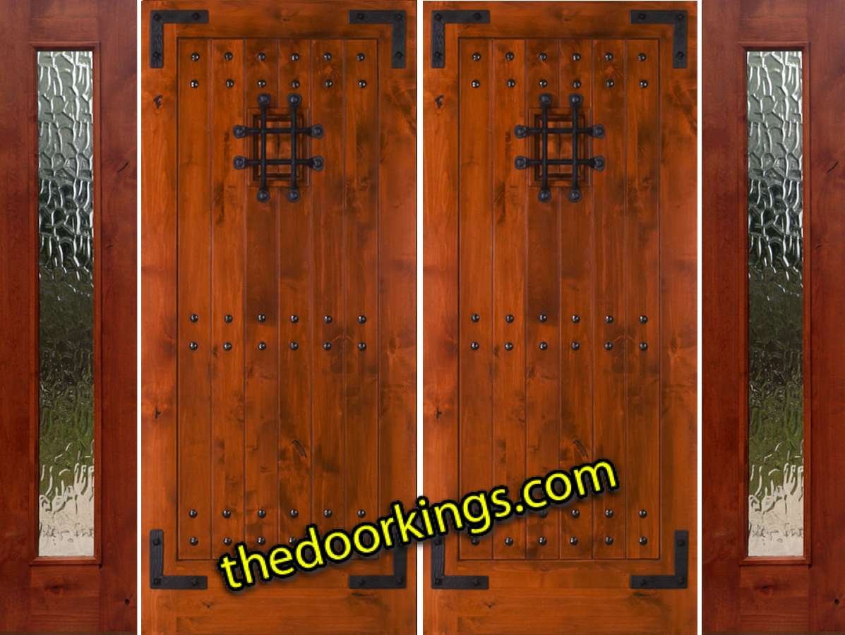 sw70 knotty alder with two flemish sidelites